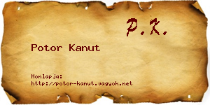 Potor Kanut névjegykártya